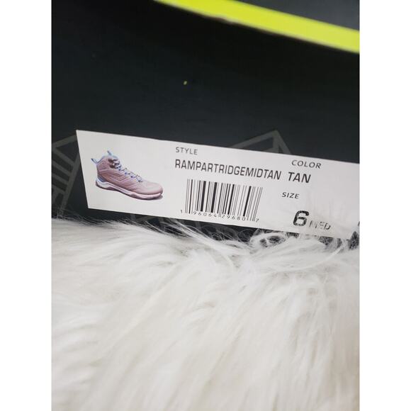 NEW Eddie Bauer Rampart Ridge Mid Women's Size 6 Tan Blue Hiking Boots 120713 - Picture 7 of 8